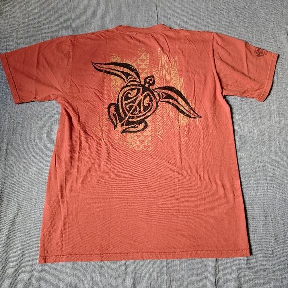 Crazy Shirts Hawaiian T-Shirt Size Large Turtle Chili Dyed Geometric Original - Picture 6 of 12